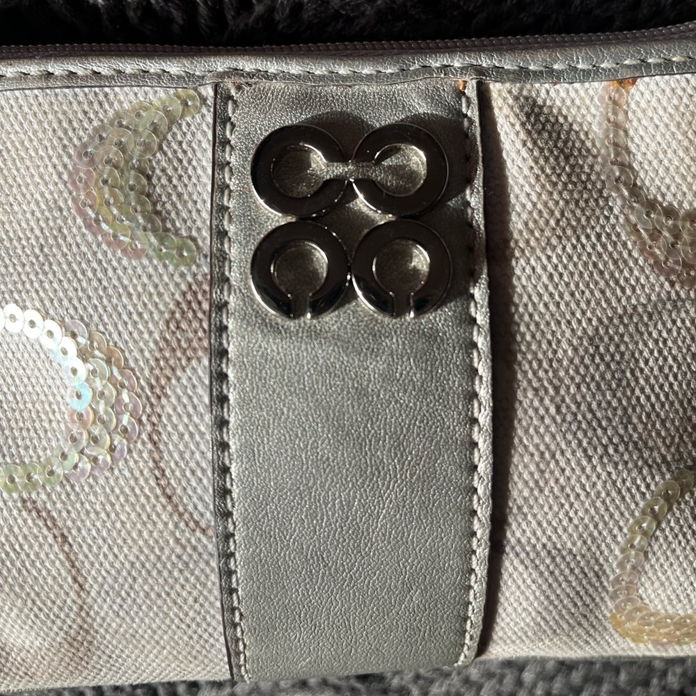 Coach Julia Embossed Signature Sequin Wristlet - image 3